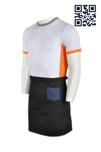 AP064 design catering half apron coffee cafe apron supplier professional chef tailor made uniform company supplier